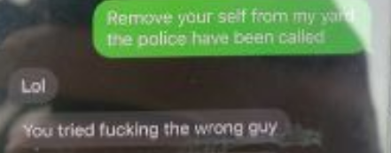 Text message screenshot · You tried fucking the wrong guy